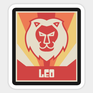 Leo – Vintage Astrology Zodiac Sign Sticker